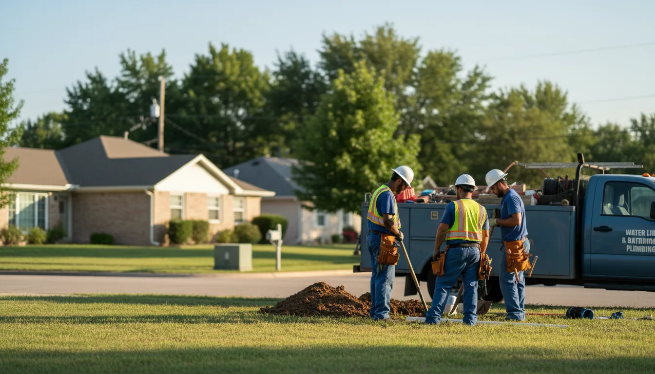 Residential water line and bathroom plumbing service in Lewisport, KY